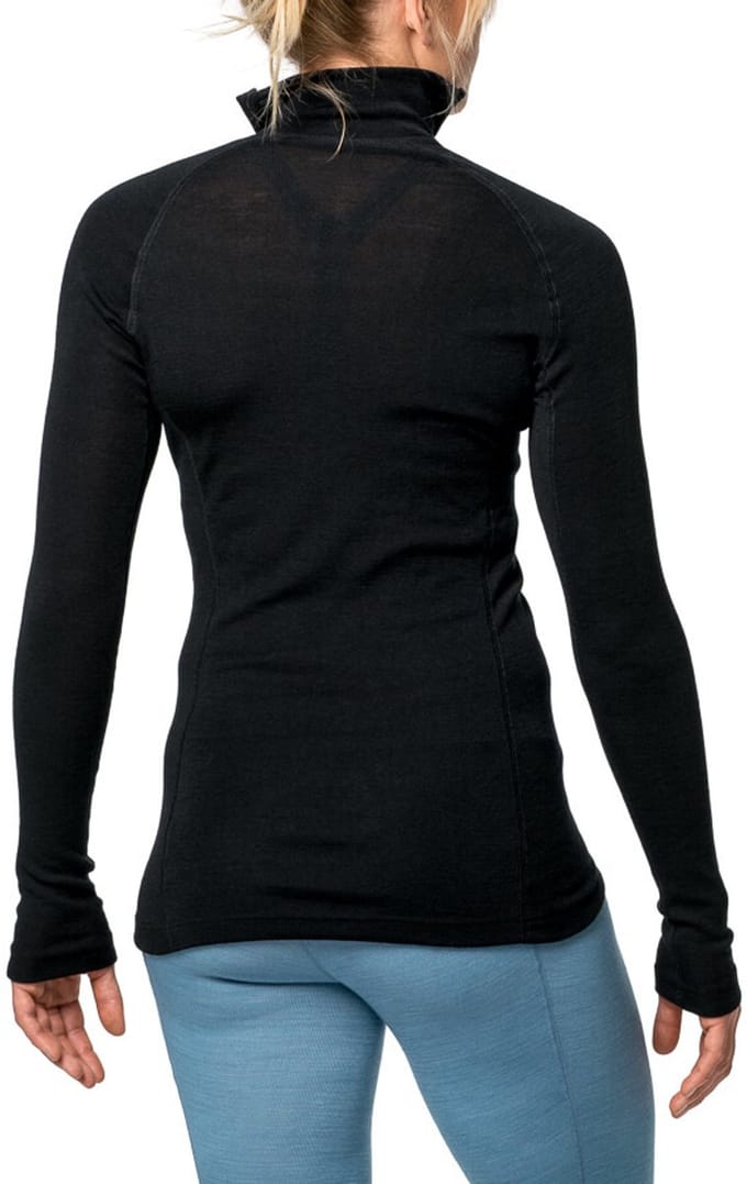 Woolpower Merino Base Layer Zip Turtleneck LITE - Black