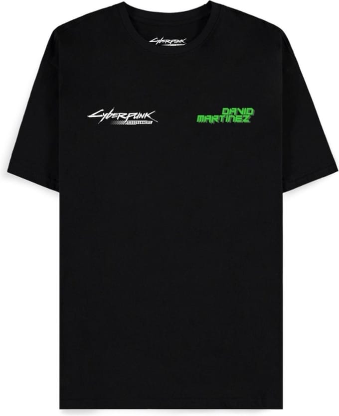 Cyberpunk: Edgerunners - David Spine Heren T-shirt - S - Zwart