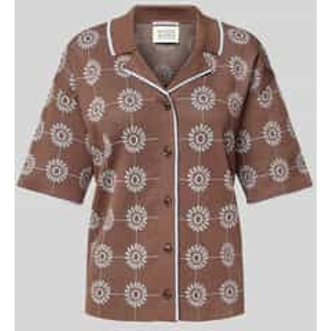 Regular fit gebreide blouse met 1/2-mouwen
