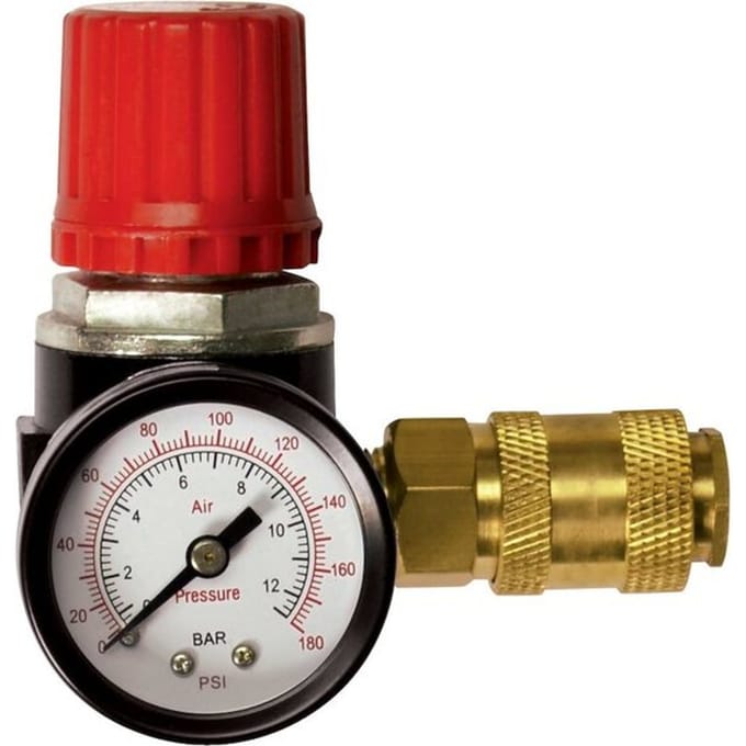Stanley Drukregelaar ¼ Inch – Gasregelaar Manometer en Luchtklep – 12 Bar
