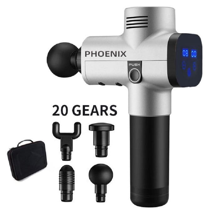 Phoenix A2 Massagepistool Diepe Weefsel Massager Draagbaar Handheld Spierontspanning Dynamische Vibrator Fascia Gun voor Rugverlichting EU Plug