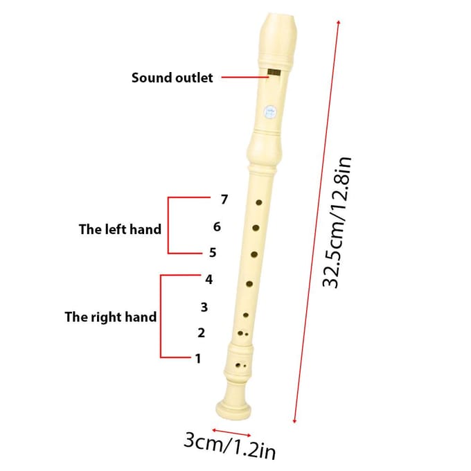 8-Gaats Sopraanblokfluit Instrument Hoge Toonhoogte C-Toon Fluit Sopraanblokfluit Klarinet met