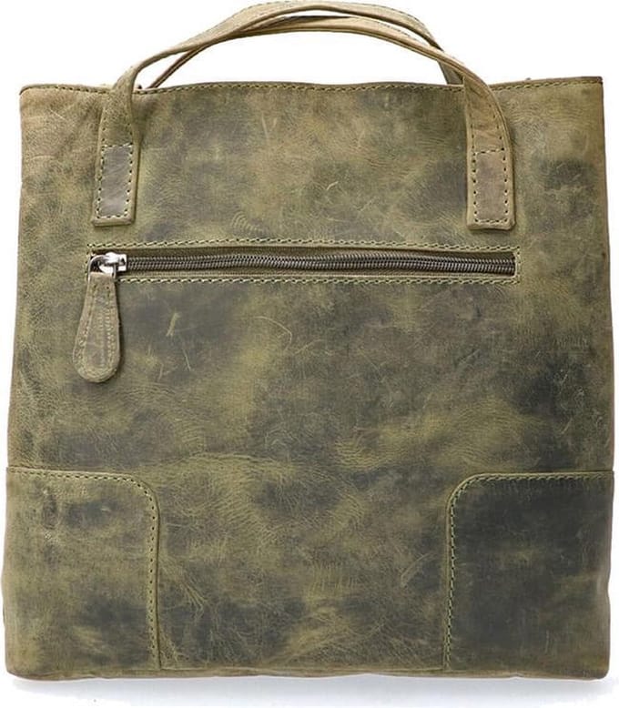 Leather Design Rugzak / Schoudertas Hunter Groen