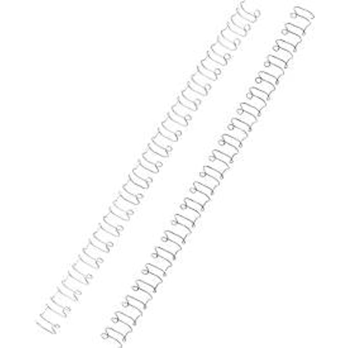 GBC Wirebind draadruggen, 21-rings, 6mm, wit, A4, 100 stuks