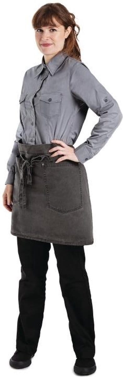 Chef Works Dorset bistro sloof donkergrijs