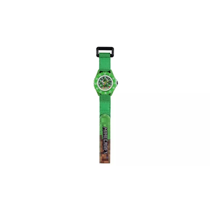 Minecraft leertijdhorloge textielband klittenband