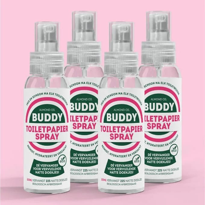 The Good Brand - Buddy toiletpapierspray - 4 Pak - 4 x 100ml