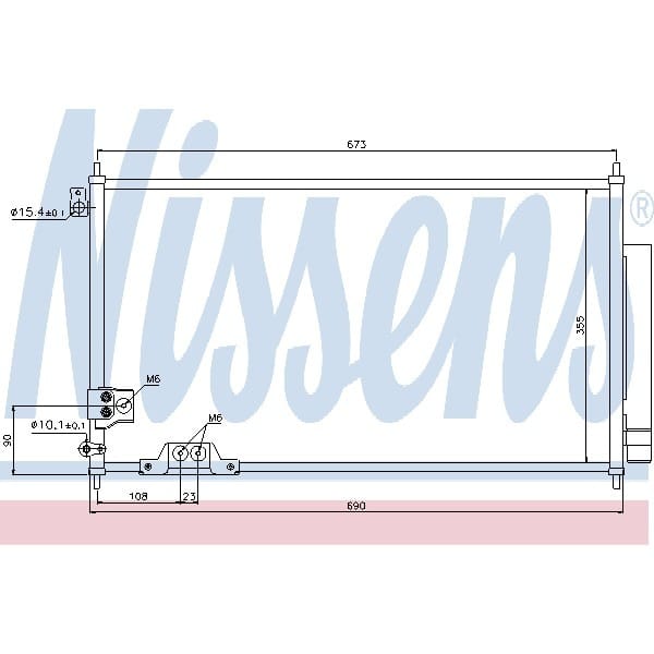 Condensator, airconditioning NISSENS 94788