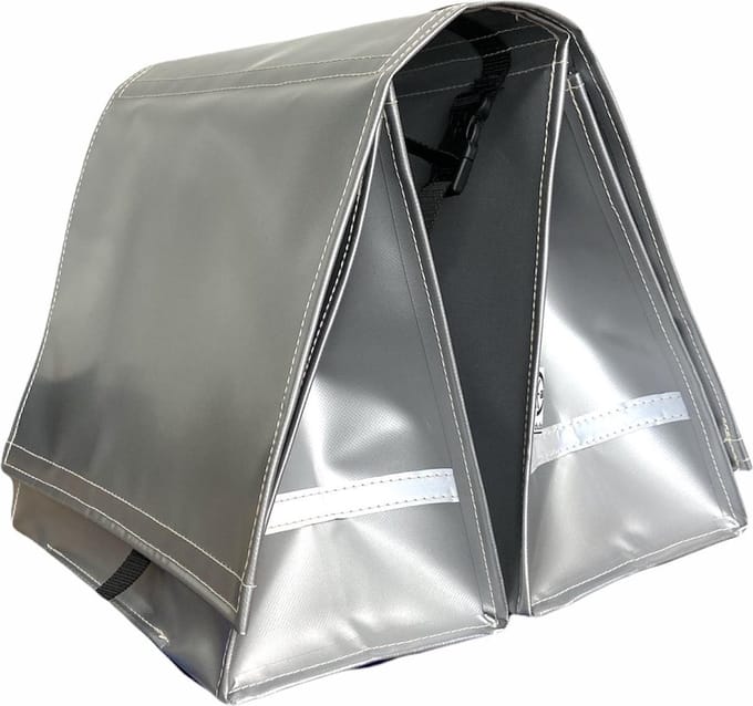 Du Baj  Budget L Silver - Dubbele Fietstas - 45 l - Zilver