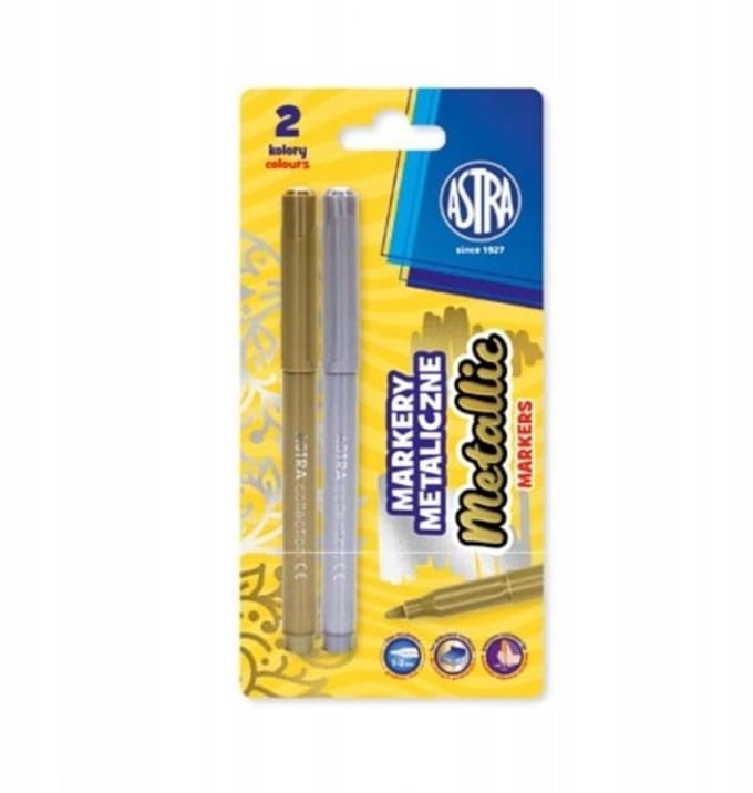 Metalen Markers Goud & Zilver - 2 Stuks