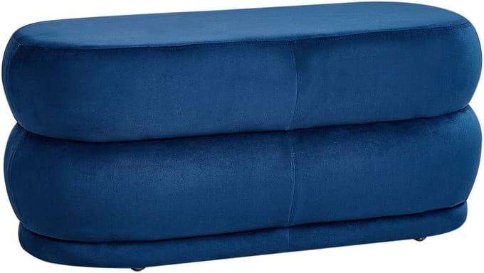 ELLENDALE - Bankje - Marineblauw - Fluweel