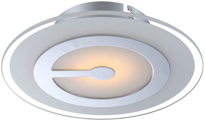 LED plafondlamp Plafondlamp Woonkamerlamp Metaal chroom Gesatineerd glas warm wit D 23 cm