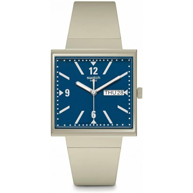 Swatch What If - Square SO34T700 What If... Beige? Horloge