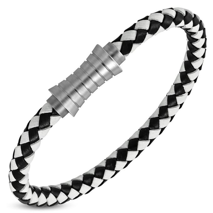 Amanto Armband Ajdin - Leer - Magnetische Sluiting - 6mm - 22cm