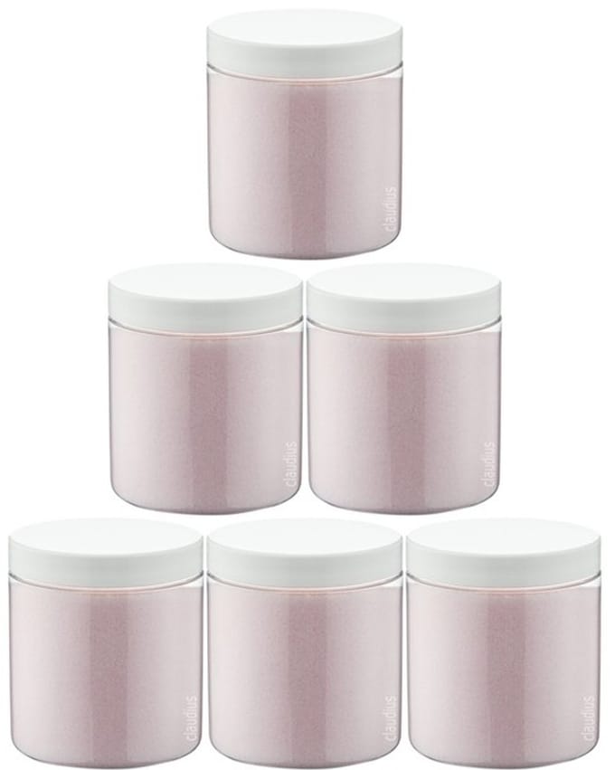 Scrubzout Rozen 300 gram - Pot met witte deksel - set van 6 stuks - Hydraterende Lichaamsscrub