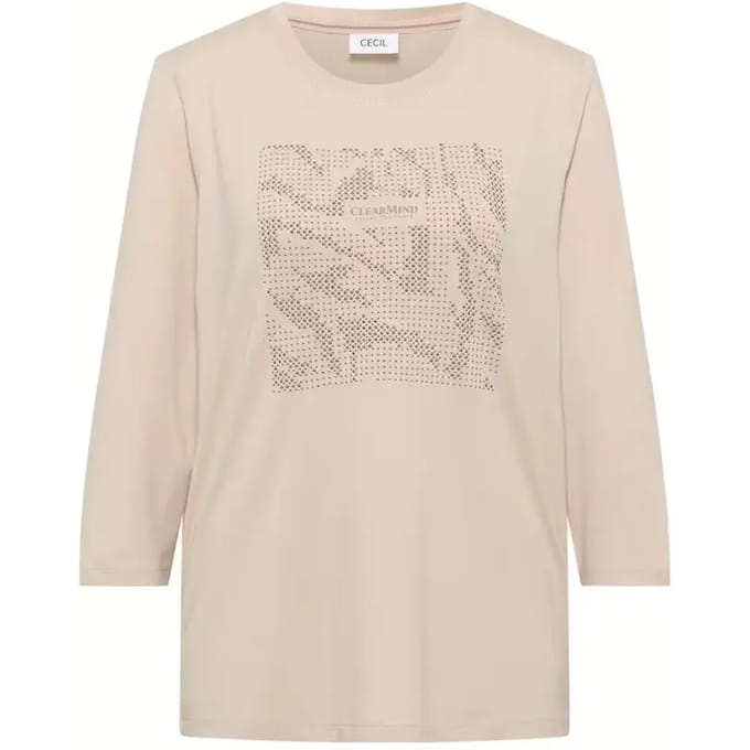 Dames-T-shirt met lange mouwen Cecil Clear Mind FP