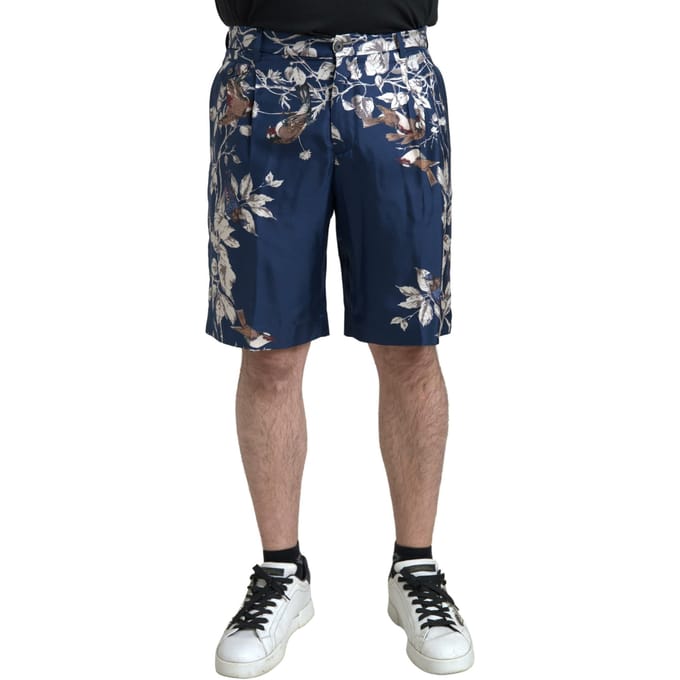 Vogelprint Zijden Shorts
