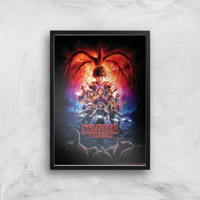 Stranger Things Season Two Poster Giclee Art Print - A3 - Black Frame