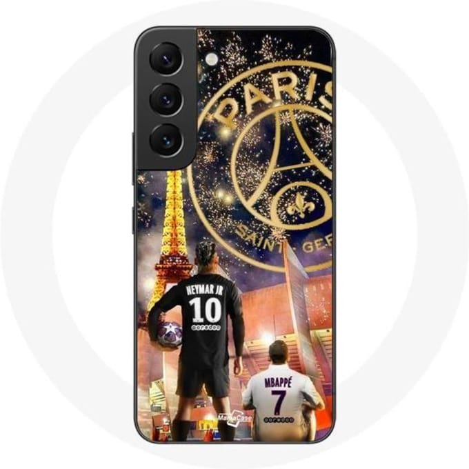 Case voor Samsung Galaxy S21 FE PSG Neymar en Mbappé Vrolijk kerstfeest