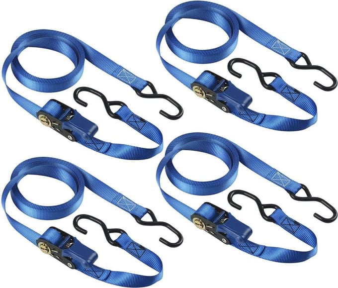 MasterLock Spanbanden - 5m x 25mm - Met Ratel - Blauw - 4 stuks - 4367EURDAT