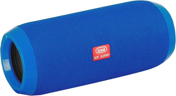 Versterker met radio en Bluetooth 5W draagbare luidspreker in modern blauw design