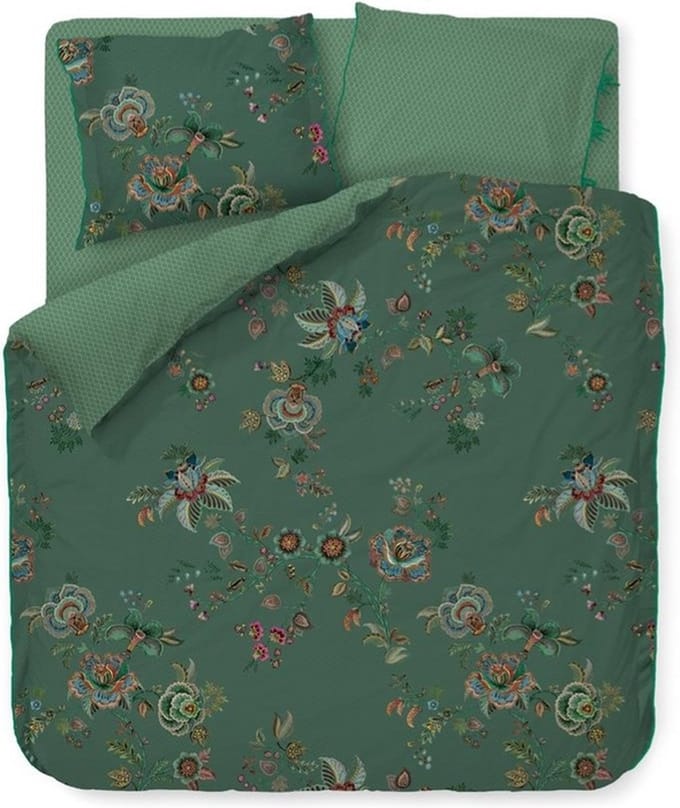 Pip Studio Dekbedovertrek Cece Fiore Green 1 persoons
