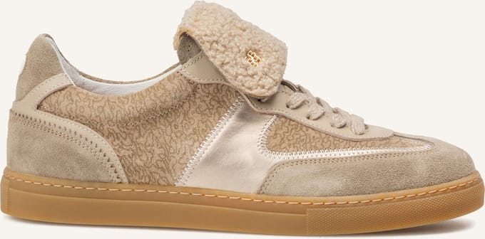 Floris Van Bommel Sfw-10166 Minni Sneakers - Textiel - Dames - Beige - Maat 41,5