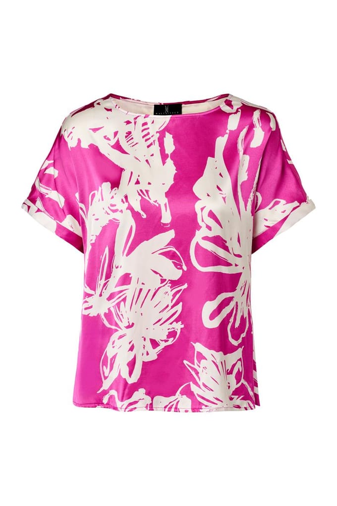 Martha Print Top Licht Berry / Offwhite