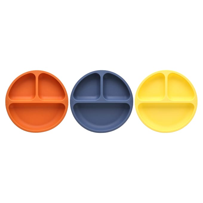 KeaBabies, Prep Siliconen Bord, met PrepGip Zuignap, 6-36 Maanden, Valiant, 3-pack beige