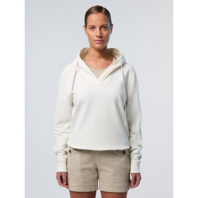 North Sails Hoodie V-hals met North Sails-print