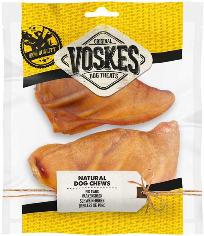Voskes Hondensnacks Varkensoren - 2 stuks