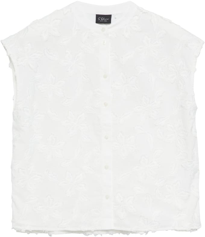 relaxed fit blousetop met katoen aandeel