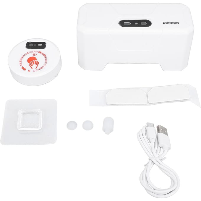 Automatische Toiletspoelset 20cm Sensing USB Oplaadbaar IPX6 Waterdicht Infrarood Sensor Touchless white