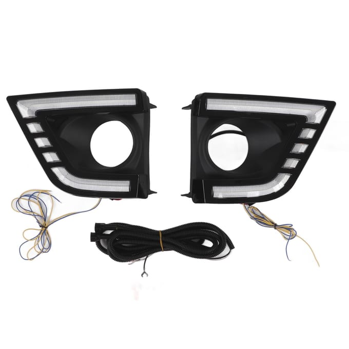2 Stuks LED Dagrijverlichting voor Bumper 12V Vervanging voor Corolla 2014 2015 2016 DRL black