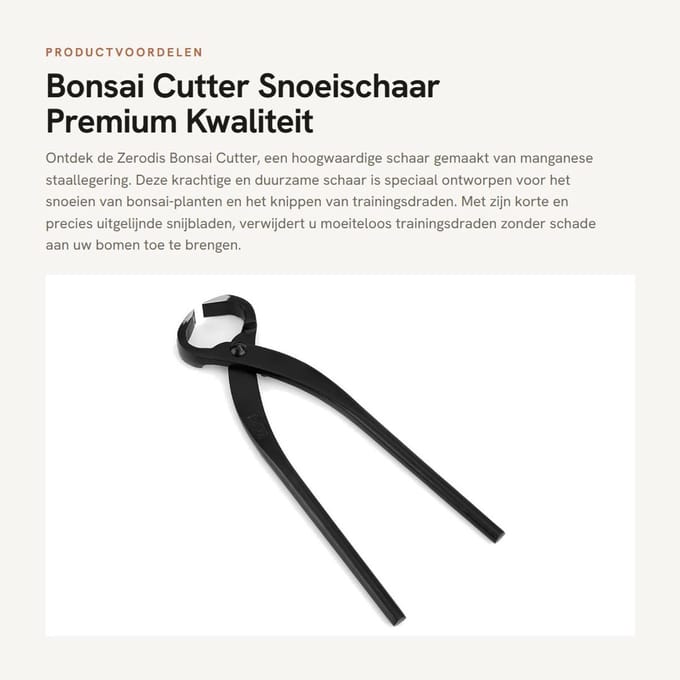 Dailygoods- Bonsai Schaar Premium Kwaliteit - Mangaan Staal - Ergonomisch Handvat - Efficiënte Snijbladen - Multi Functioneel - Duurzaam - Snoeischaar
