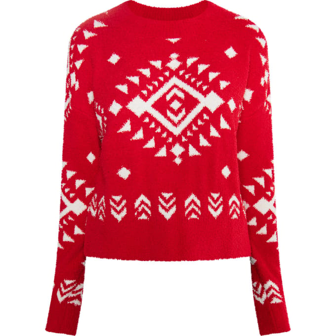 IZIA Jumper Dames rood wit