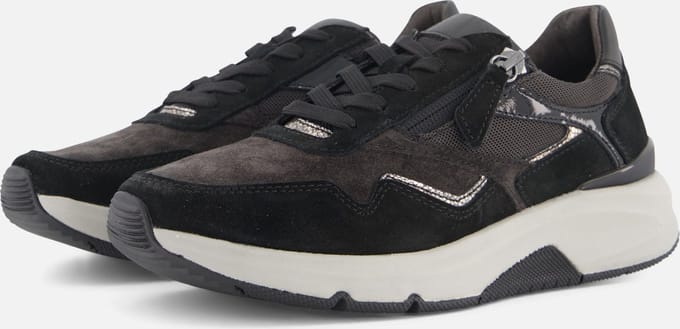 Gabor Rollingsoft Sneakers grijs Suede - Dames