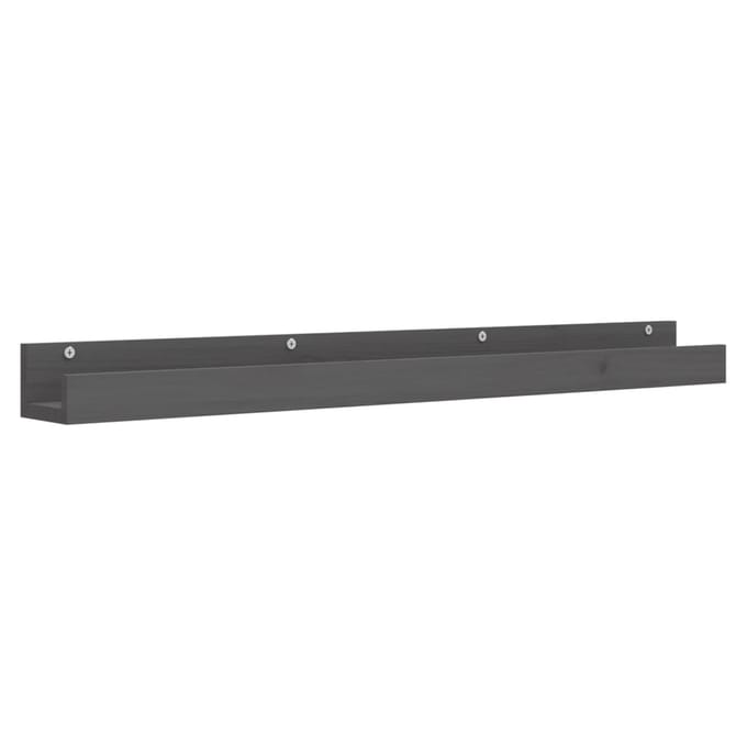 vidaXL - Wandschappen - 2 - st - 110x12x9 - cm - massief - grenenhout - grijs