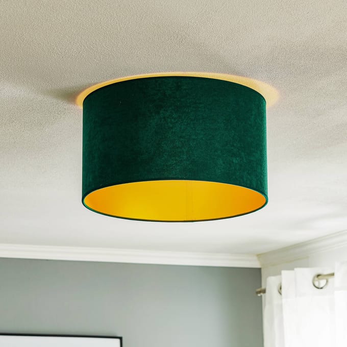 Duolla Plafondlamp Golden Roller Ø 40 cm donkergroen/goud