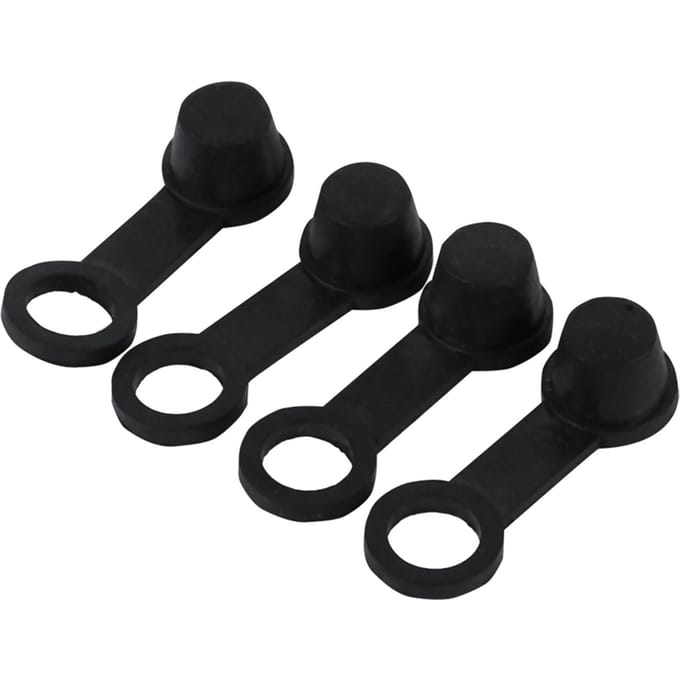 4x Zwarte Rubberen Remontluchtingsnippel Vetkap Stofkap 8mm Motorfiets Motor wit