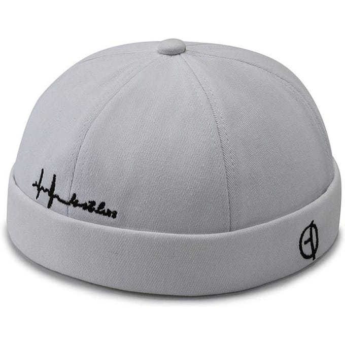 Heren Hoeden Docker Cap Hoeden Muts Zeemansmuts Werkersmuts Omgeslagen Rand Retro Randloze Hoed Met Verstelbare gray