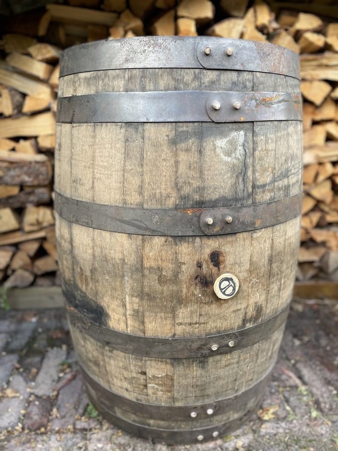 Whiskyvat / Regenton 190 Liter Eikenhout - Deksel Vast