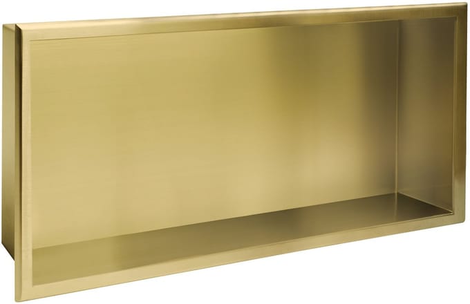 Rea - Inbouw Badkamerplank 30x60 Gold Brush - 10 x 60 x 30 cm