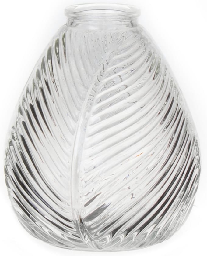 Bellatio Design Bloemenvaas - helder transparant glas - 14 x 16 cm - vaas