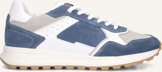 STEFANO LAURAN Star 005 Sneakers - Leer - Heren - Blauw - Maat 40