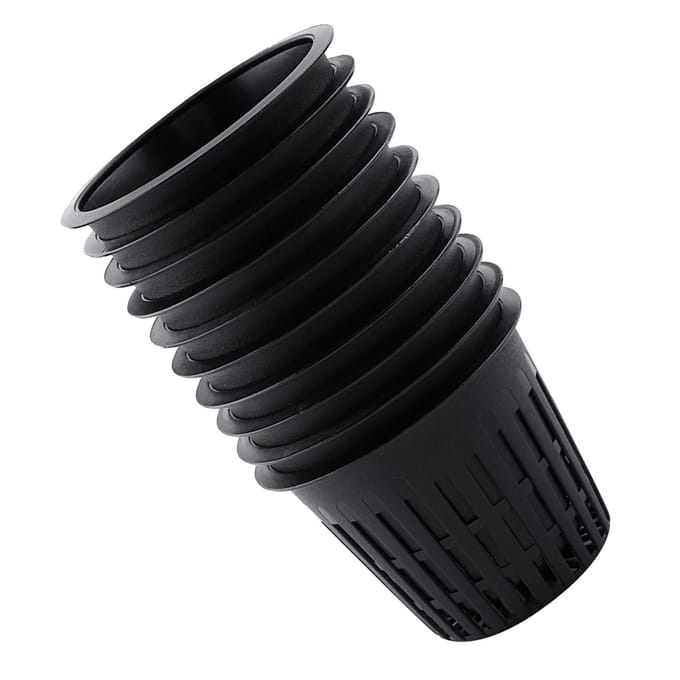 10 stuks Zware Mesh Pot Net Cup Mand Hydroponische Plant Kweek Kloon Zwart black