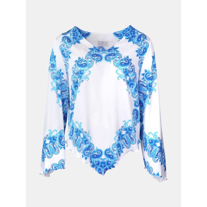 Mucho Gusto Blouse genua wit met paisley print