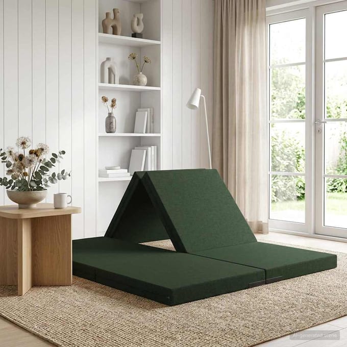 vidaXL - Vouwbare - Sofa - Bed - 70 - x - 67 - x - 48 - cm - Donkergroen