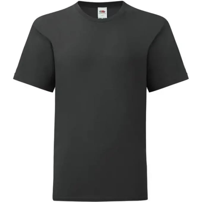 Fruit of the Loom - Kids´ Iconic T - Black - 164