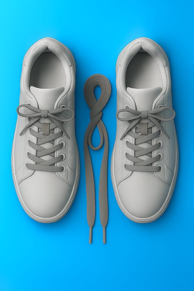 1 paar sneaker veters 120 cm grijs